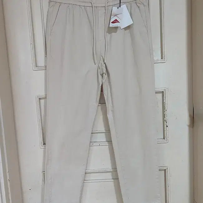 [BUNJANG] Men's Summer Spandex Banding Tapered Fit Pants / 여름 라이크라 면바지32 밴딩 스판 남자 바지 새상품
