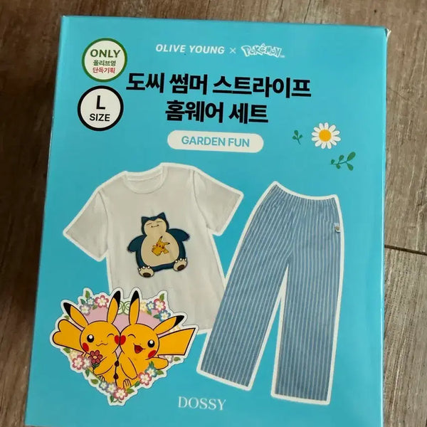 [BUNJANG] Dossy Pokemon Snorlax Pajama Set - Large / 도씨 포켓몬 잠옷 잠만보 L 라지 팝니다