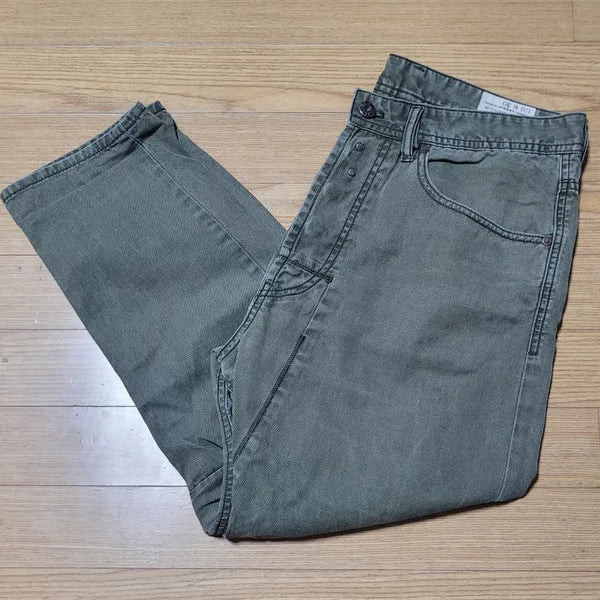 [BUNJANG] Diesel Men's Khaki Washed 9/10 Length Denim Pants W30 / 디젤 남성 카키 워싱 9부데님팬츠 30