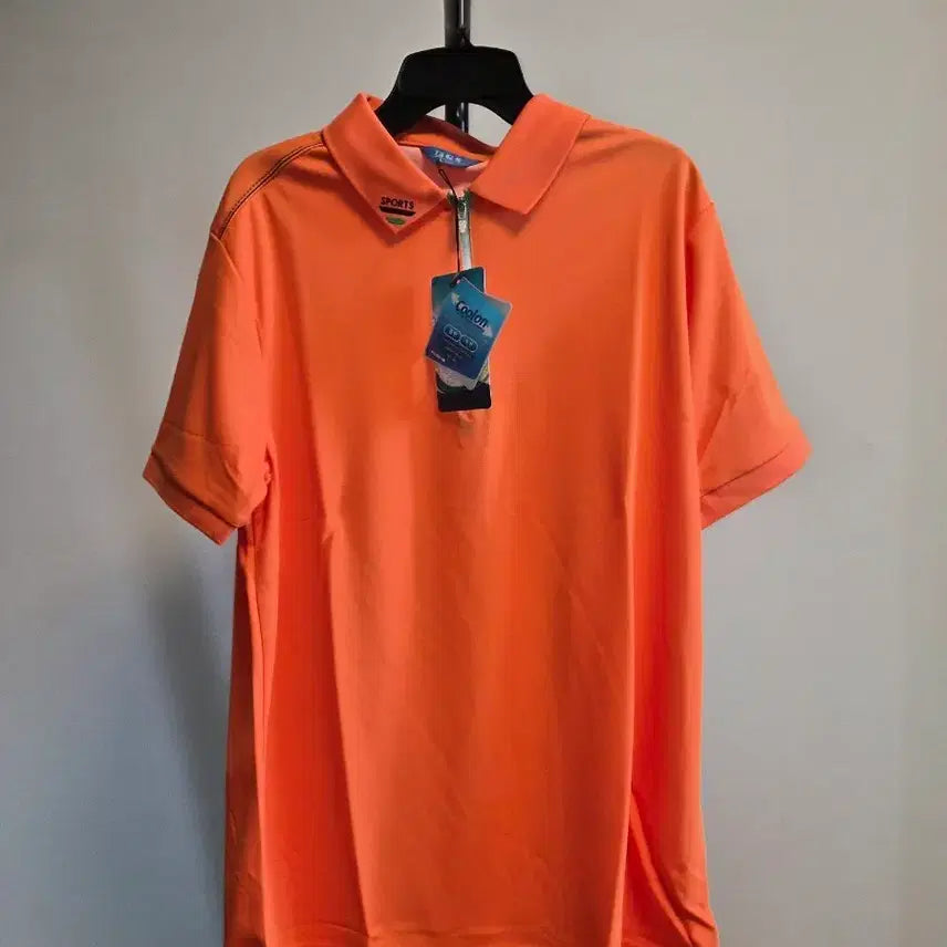 [BUNJANG] Men's Orange Short Sleeve Polo Shirt (Size 95) / (새상품)오렌지 남성 반팔 카라티 95