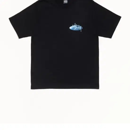 [BUNJANG] Stussy Wave Oval T-Shirt Black / 스투시 웨이브 오발 티셔츠 블랙