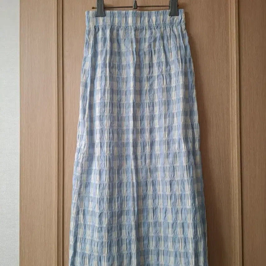 [BUNJANG] Checkered Long Skirt / 체크롱스커트