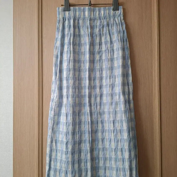 [BUNJANG] Checkered Long Skirt / 체크롱스커트