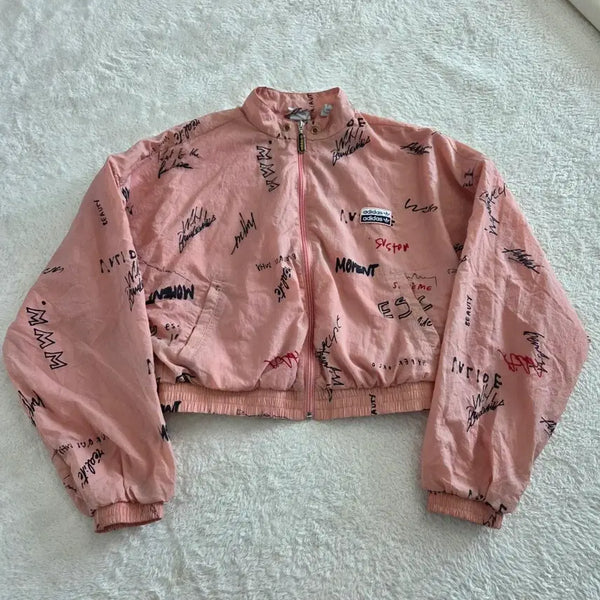 [BUNJANG] Adidas Women's Pink Windbreaker Set (Size S) / 아디다스 여성 핑크바람막이 세트 (S사이즈)