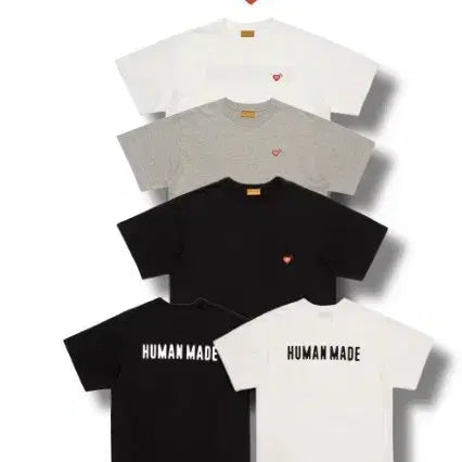 [BUNJANG] Human Made Heart Logo Back Print Short Sleeve T-Shirt / [당일 배송] 휴먼메이드 하트 로고 백프린팅 반팔 티셔츠 3color