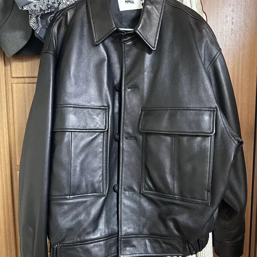 [BUNJANG] Mmgl Italian Lambskin Leather Blouson Jacket / Mmgl 이탈리아 램스킨 레더 블루종