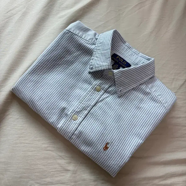 [BUNJANG] Polo Ralph Lauren Oxford Stripe Button-Down Shirt / 여44-55) 폴로 랄프로렌 옥스포드 스트라이프 셔츠
