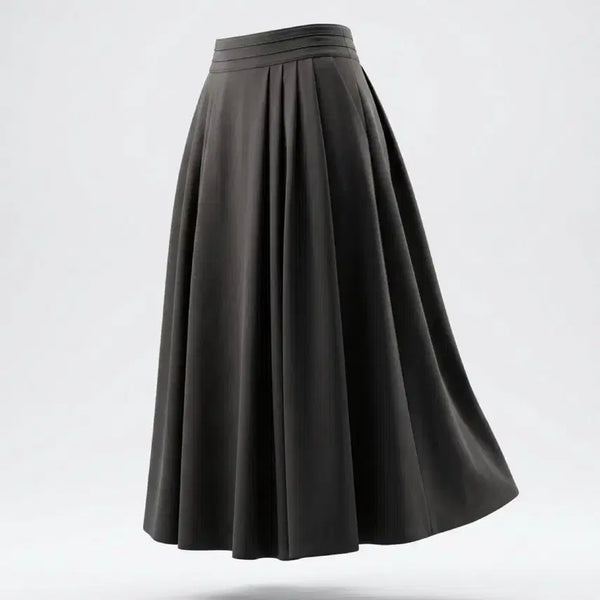 [BUNJANG] Women's Black Pintuck Long Skirt / 여성F/ 핀턱 롱 스커트 블랙