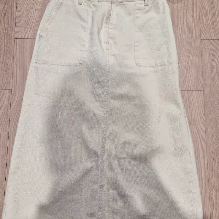 [BUNJANG] SPAO White Cream Denim Skirt M / 스파오 화이트 크림 데님 스커트 M