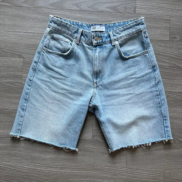 [BUNJANG] Zara Denim Bermuda Shorts Light Blue / 자라 데님 버뮤다팬츠 라이트블루