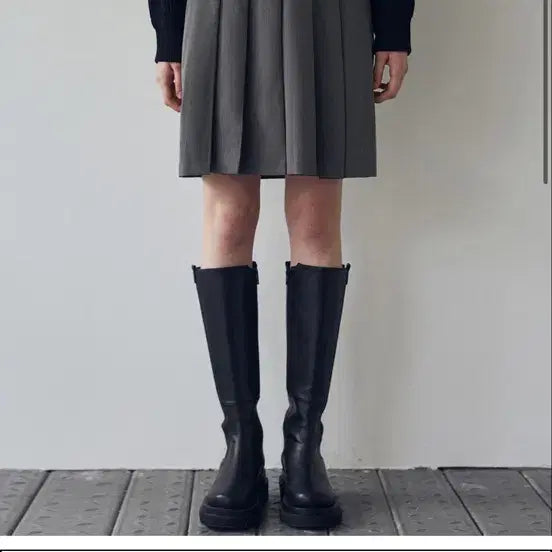 [BUNJANG] Nick&Nicole Pleats Skirt Black / 닉앤니콜 플리츠 스커트 블랙 /NICK NICOLE PLEATS SKIR