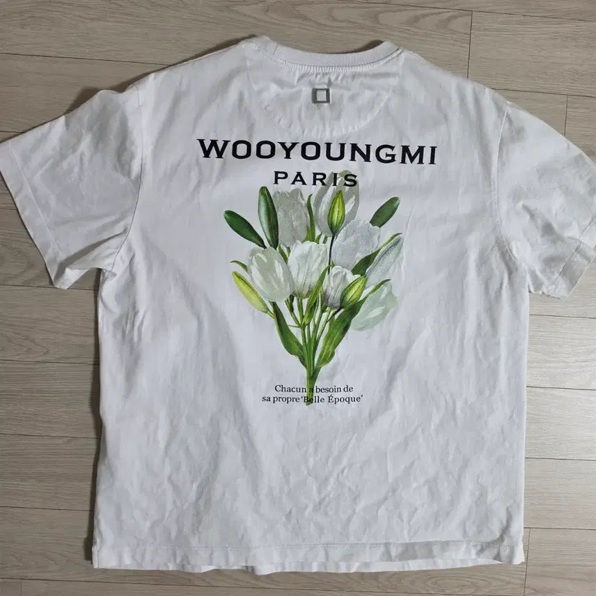 [BUNJANG] Wooyoungmi Flower (Tulip) Short Sleeve T-Shirt Size 46 / [46] <상태좋음> 우영미 플라워(튤립) 반팔