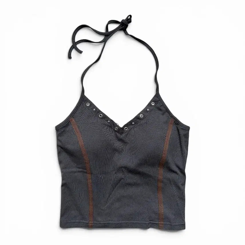 [BUNJANG] Chuu Halterneck Top Charcoal / 새상품) chuu 츄 홀터넥 탑 차콜