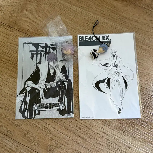 [BUNJANG] Bleach Gin Ichimaru Collection Set / 블리치 이치마루 긴 메지루시+고전스트랩키링+원화브로마이드+메탈엽서