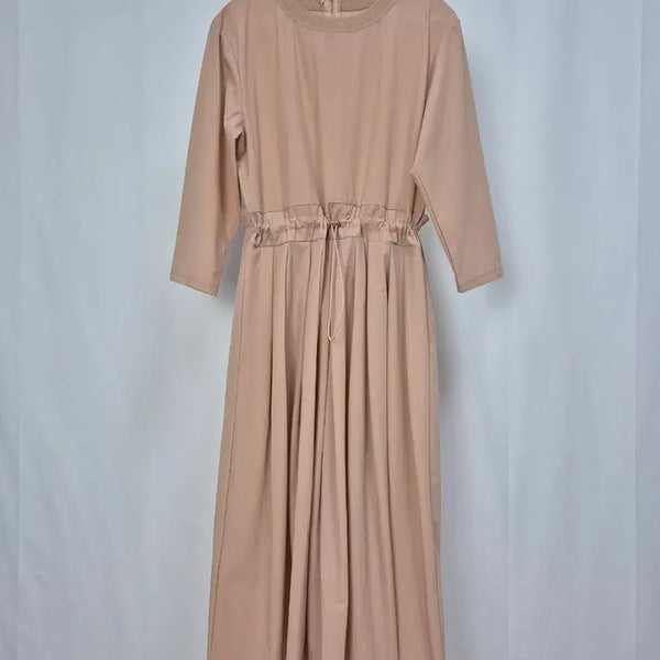 [BUNJANG] Indie Pink String Waist Long Dress / 인디핑크 허리 스트링 롱원피스