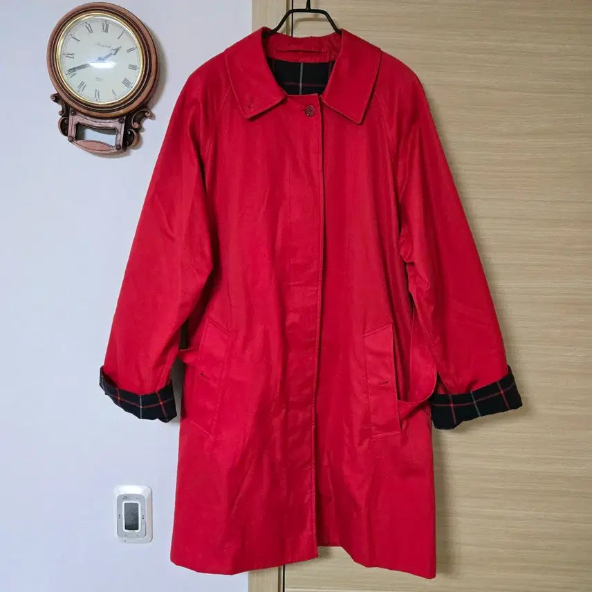 [BUNJANG] Burberry London House Check Trench Coat - Red / 버버리 런던(BURBERRY LONDON) 하우스 체크 트렌치 코트