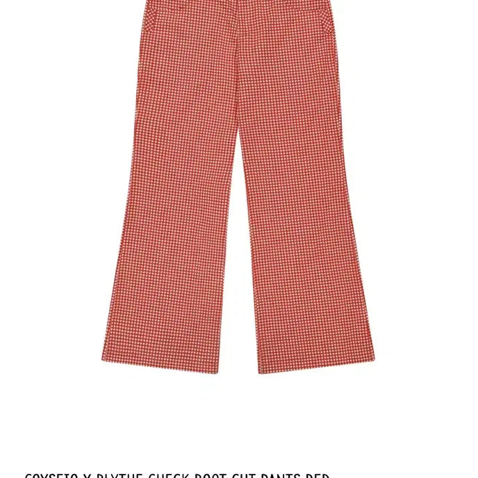 [BUNJANG] KOSEIO x Bryce Check Bootcut Pants Red / (오늘만 8.5) 코이세이오 X 브라이스 체크 부츠 컷 팬츠 레드