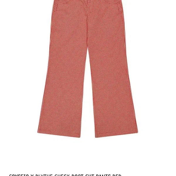 [BUNJANG] KOSEIO x Bryce Check Bootcut Pants Red / (오늘만 8.5) 코이세이오 X 브라이스 체크 부츠 컷 팬츠 레드