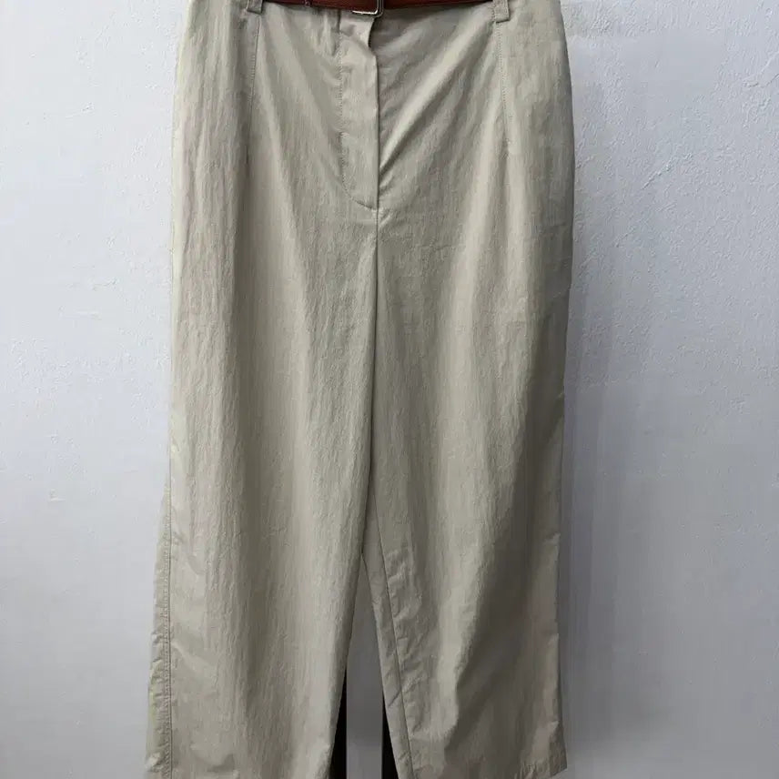 [BUNJANG] System 24SS Beige Belted Wide-Leg Pants / 정품) 시스템 한섬 24ss 베이지색 벨트 와이드팬츠 61(24)