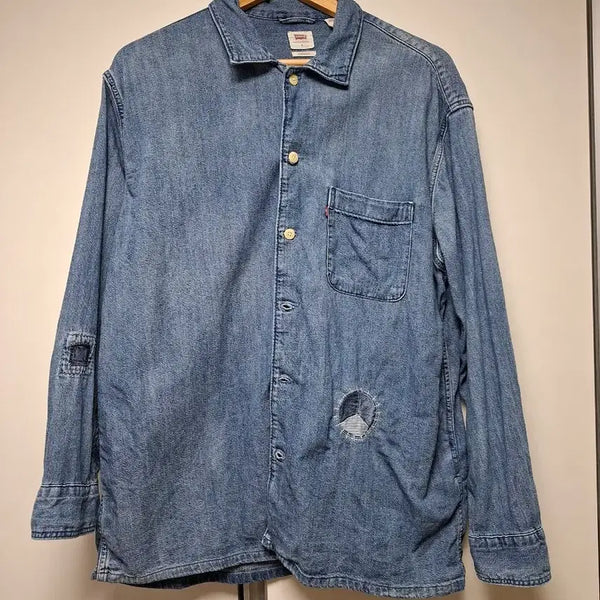[BUNJANG] Levi's Blue Denim Shirt / 리바이스 청 남방 셔츠