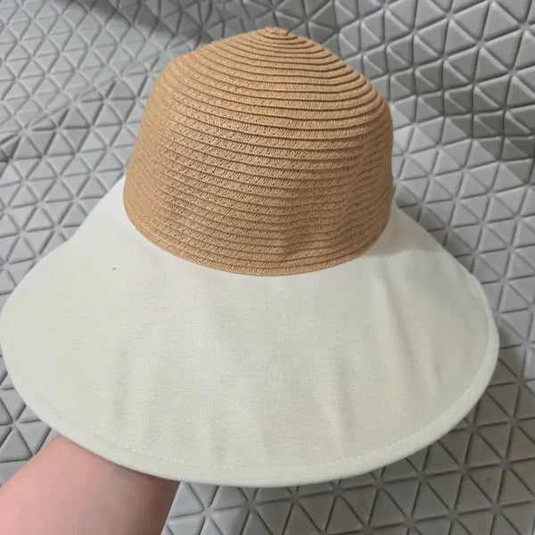 [BUNJANG] Women's Straw Sun Cap Raffia Hat / 새상품 여성 밀짚 썬캡 모자 라피아햇 여자 모자 여성 여름 모자 새제품