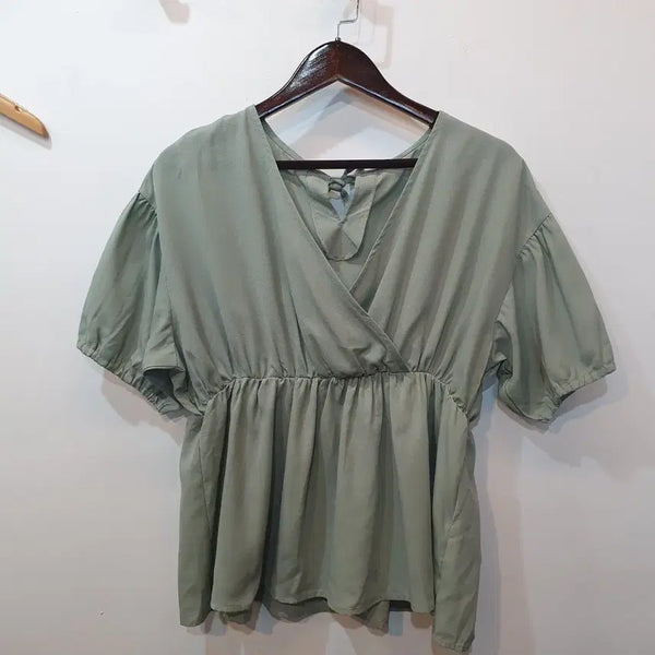 [BUNJANG] Mint Cream Ribbon Blouse / 민트크림 리본 블라우스