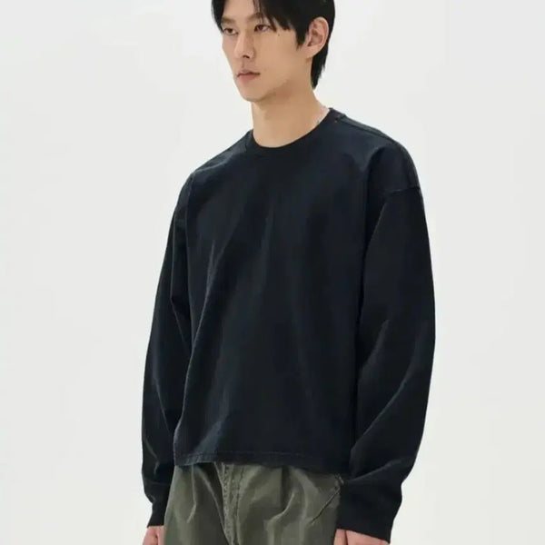 [BUNJANG] Soverment Crop Long Sleeve Black / XL) 소버먼트 크롭 롱슬리브 블랙