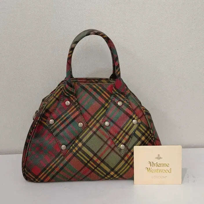 [BUNJANG] Vivienne Westwood Tartan Check Tote Bag / 비비안웨스트우드 타탄체크 토트백 정품