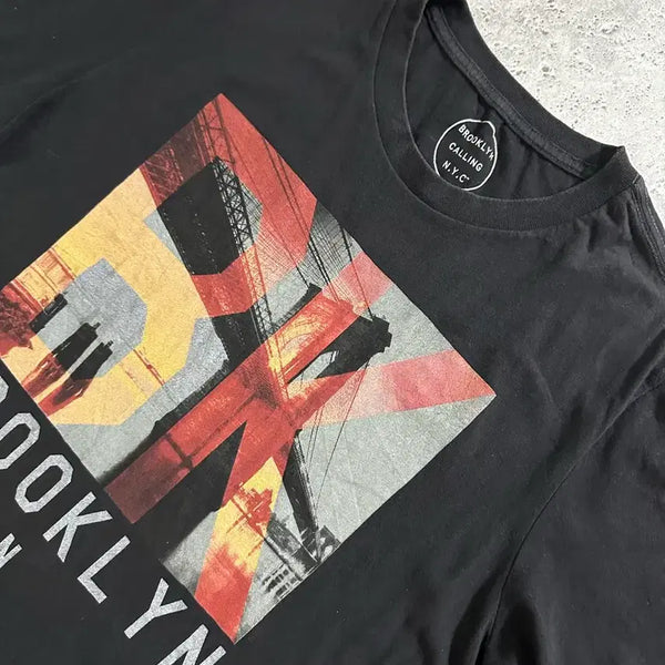 [BUNJANG] Single Stitch New York Bridge Graphic T-Shirt / 싱글스티치 뉴욕 브릿지 그래픽 /061