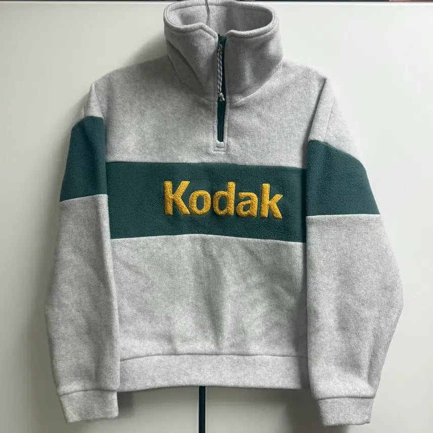 [BUNJANG] Kodak Block Microfleece Semi-Oversized Half-Zip Sweatshirt S / 코닥 블록 마이크로플리스 세미오버핏 반집업 맨투맨 S