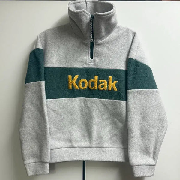 [BUNJANG] Kodak Block Microfleece Semi-Oversized Half-Zip Sweatshirt S / 코닥 블록 마이크로플리스 세미오버핏 반집업 맨투맨 S