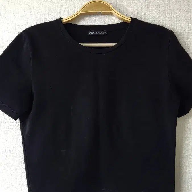 [BUNJANG] Zara Basic Cropped T-Shirt Black M / 자라 여성 기본크롭티 블랙 M