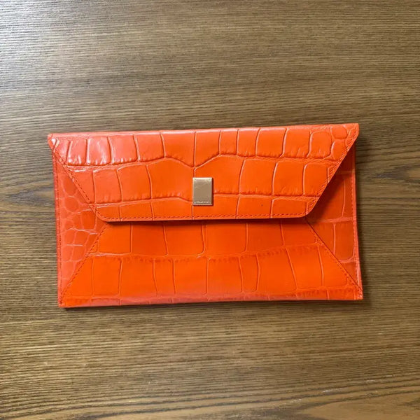 [BUNJANG] Couronne Crocodile Pattern Leather Pouch / [COURONNE] 쿠론 파우치