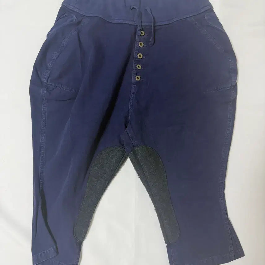 [BUNJANG] KAPITAL Katsuragi Fuji Patch Riding Pants Navy / 캐피탈(KAPITAL) 카츠라기 후지 패치 승마 바지(네이비)