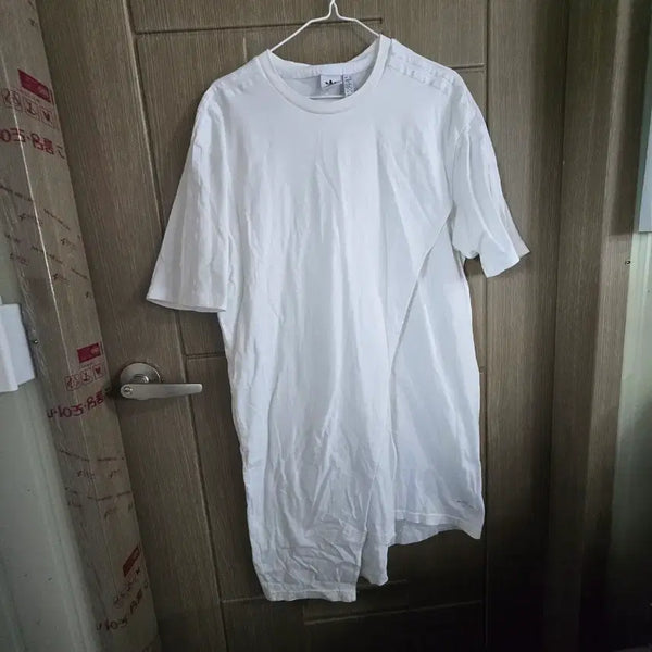 [BUNJANG] Adidas Three-Stripes Long Sleeve T-Shirt / 아디다스 삼선 흰색 롱 반팔 티셔츠