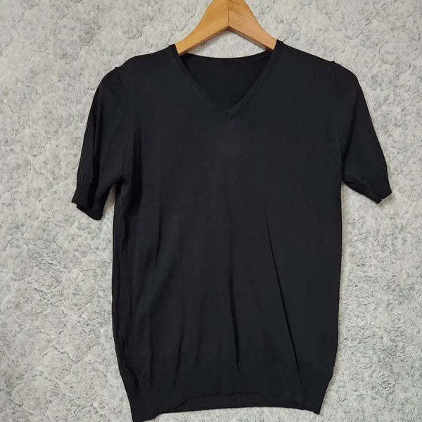 [BUNJANG] 163B Women's Knit Short Sleeve T-Shirt / 163B [F] 여성 니트 반팔 티셔츠