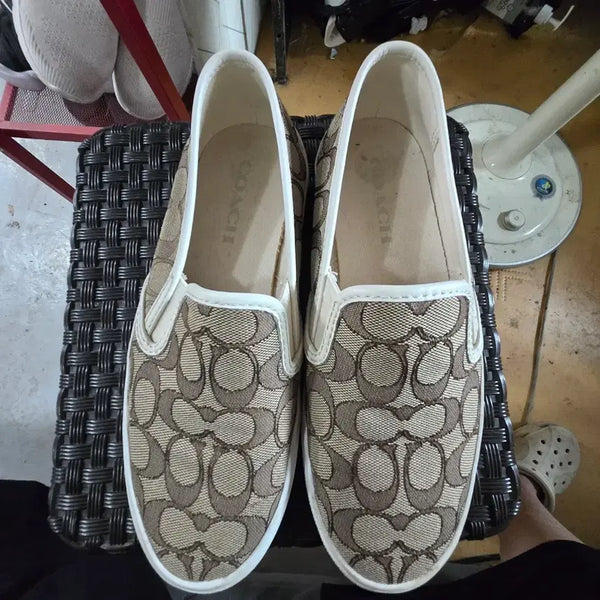 [BUNJANG] Coach Signature Pattern Mule Sneakers / 코치 시그니처 패턴 뮬 스니커즈