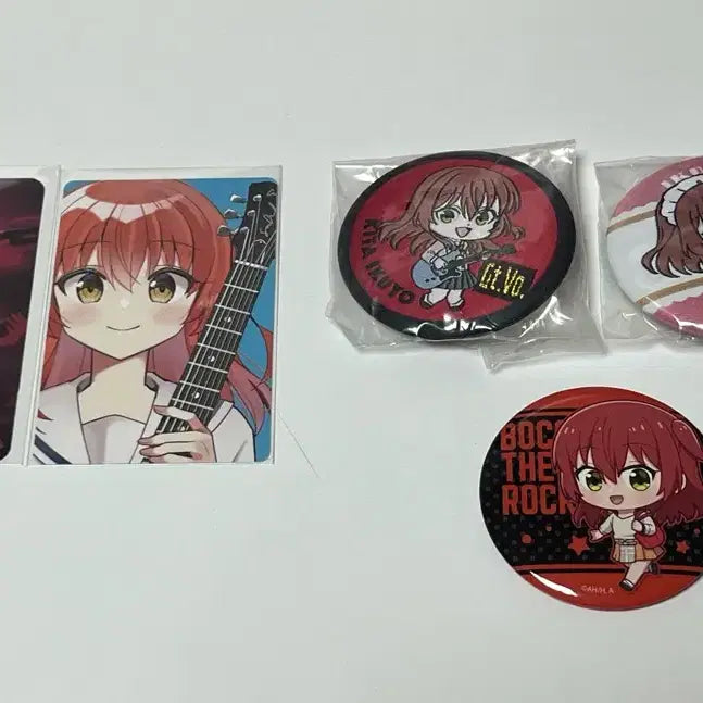 [BUNJANG] Bocchi the Rock! Kita Ikuyo Photocard & Gacha Can Badge Bundle Set / 봇치더락 키타 포카 가챠 캔뱃지 일괄