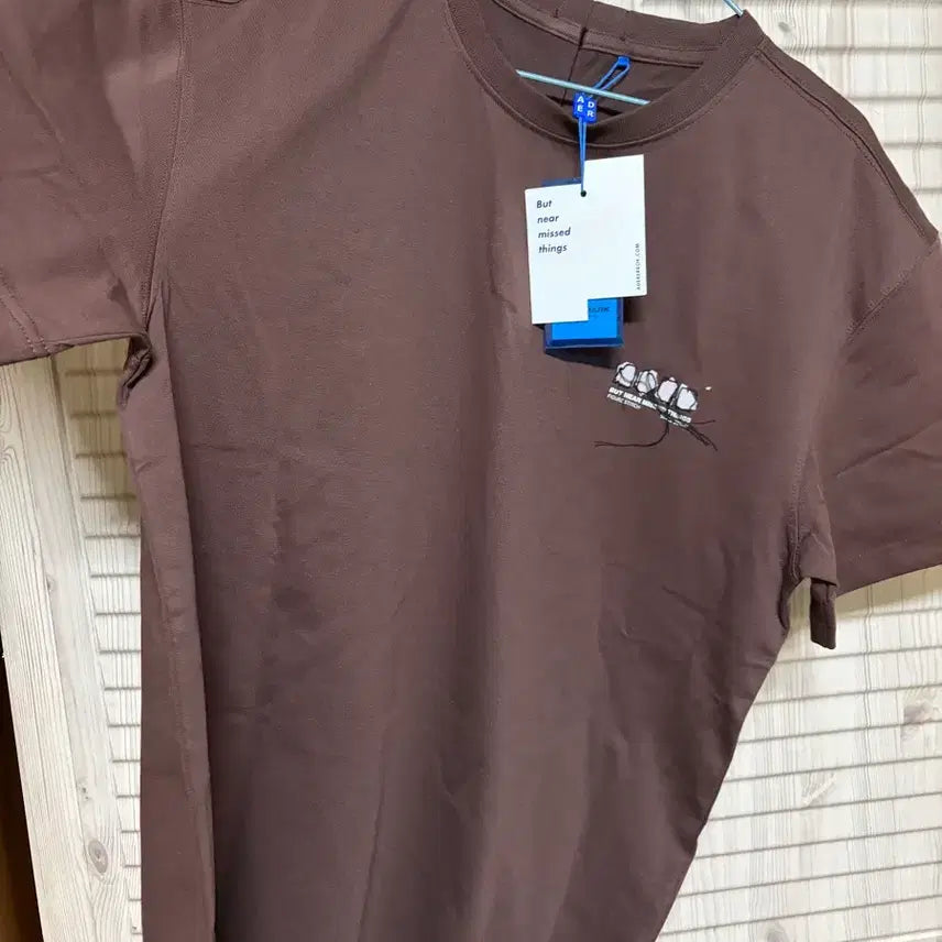 [BUNJANG] Ader Error Brown Short Sleeve T-Shirt / 아더에러 브라운 반팔 티셔츠