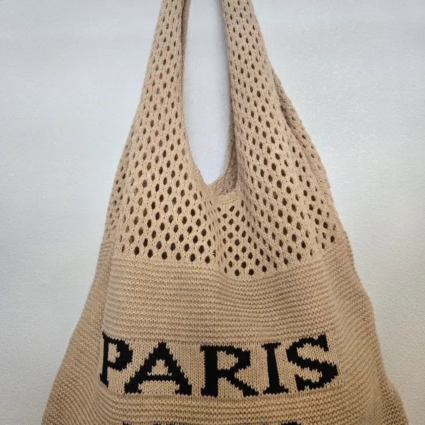 [BUNJANG] Knit Shoulder Bag (Beige) / 니트 숄더백 (베이지)새상품