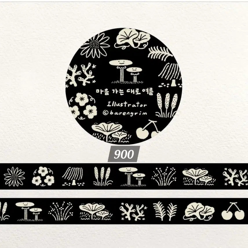 [BUNJANG] Barren Summer Washi Tape / [바랜] 마음 가는 대로 여름 마스킹테이프