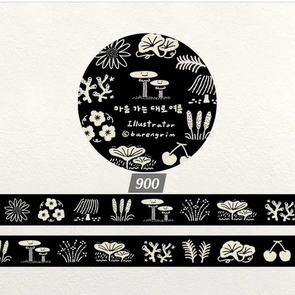 [BUNJANG] Barren Summer Washi Tape / [바랜] 마음 가는 대로 여름 마스킹테이프