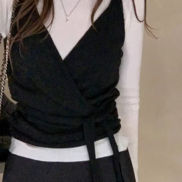 [BUNJANG] Two-Way Bustier & Knit Set / 투웨이 뷔스티에&니트 (세트)