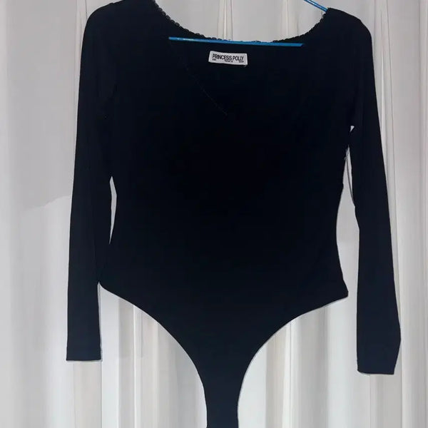[BUNJANG] Princess Polly Black Bodysuit S / 프린세스폴리 블랙 바디수트 s