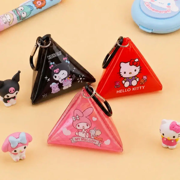[BUNJANG] Sanrio Triangular Transparent Pouch Keychain - Hello Kitty, My Melody, Kuromi / 정품 산리오 삼각 투명 파우치 키링_헬로키티/마이멜로디/쿠로미