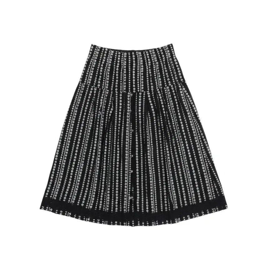 [BUNJANG] Women's Black Striped Elastic Waist Skirt / 여성F/ 블랙 스트라이프 밴딩스커트 29-6