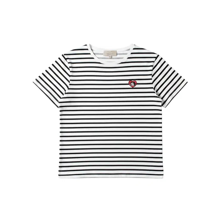 [BUNJANG] Celebshop Collaboration Striped Short-Sleeve T-Shirt (Women's Size 66) / 여성66/ 셀럽샵 콜라보 스트라이프 반팔티 29-11
