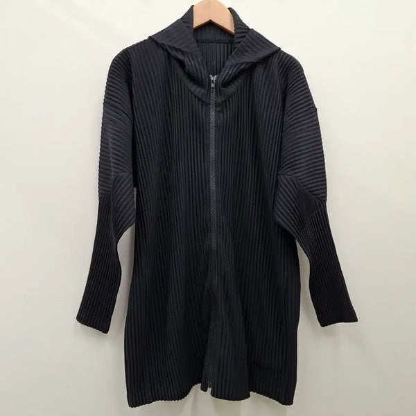 [BUNJANG] Monplisse Pleats Hooded Zip-Up Jacket / 몽플리쎄 플리츠 후드집업