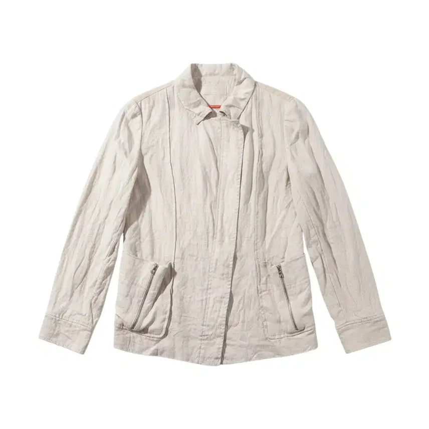 [BUNJANG] Mine Hansem Beige Zip-Up Linen Jacket / 여성66/ 마인 한섬 베이지 집업 린넨자켓 29-20