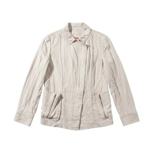 [BUNJANG] Mine Hansem Beige Zip-Up Linen Jacket / 여성66/ 마인 한섬 베이지 집업 린넨자켓 29-20